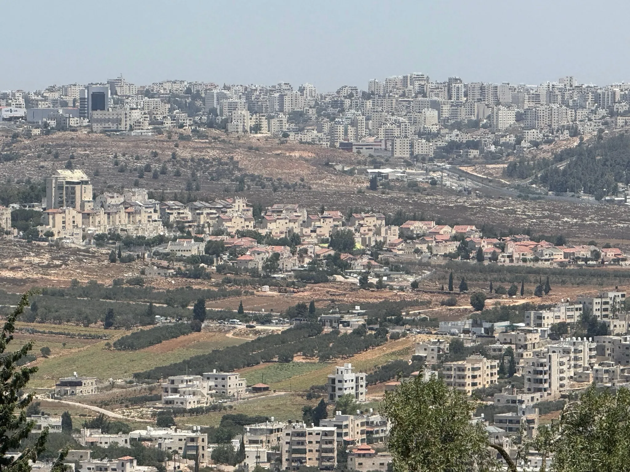 A hillside community in Judea and Samaria across terraced terrain